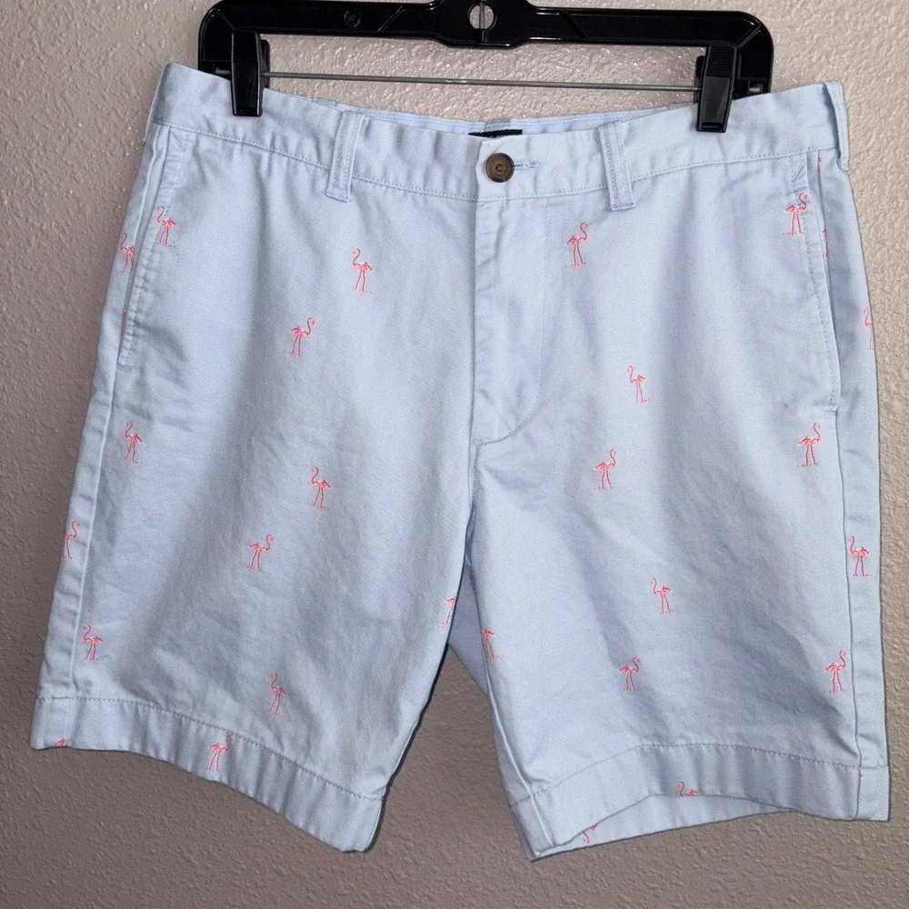 J. Crew Blue Gramercy Flamingo Print 100% Cotton Chino 8.5